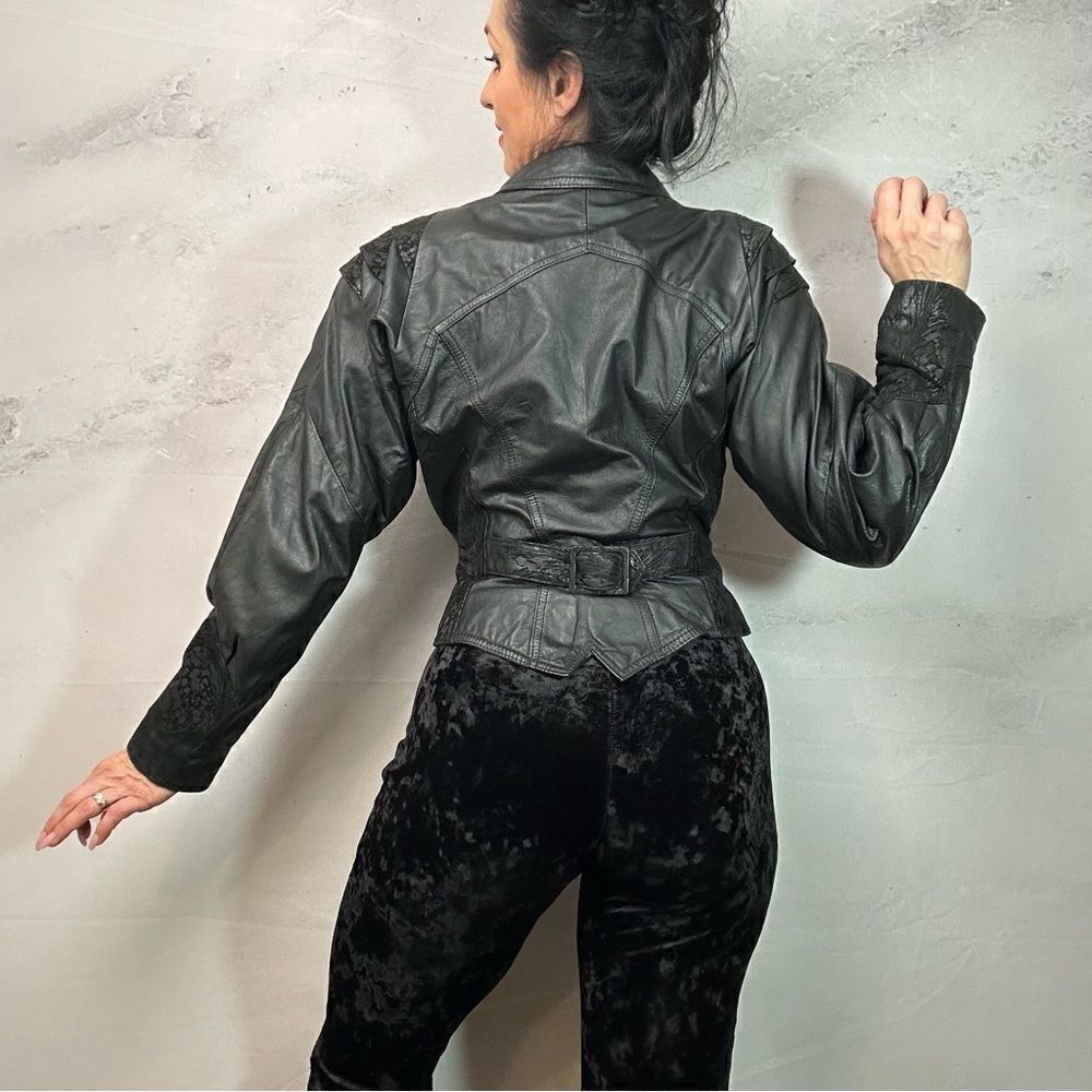 Wilson’s Leather cute, motorcycle jacket, two-tone texture - Picture 2 of 7